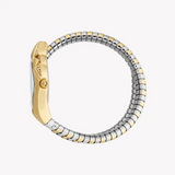 Just Cavalli Ferocious Mother of Pearl White Dial Two Tone Steel Strap Watch for Women - JC1L306M0065