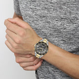 Hugo Boss Runner Chronograph Grey Dial Two Tone Steel Strap Watch for Men - 1514144