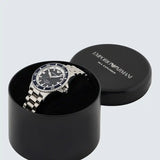 Emporio Armani Sea Explorer Blue Dial Silver Steel Strap Watch for Men - AR60087