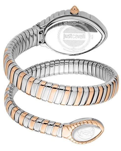 Just Cavalli Specchio Silver Dial Two Tone Steel Strap Watch for Women - JC1L322M0065