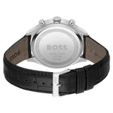 Hugo Boss Gregor Chronograph Black Dial Black Leather Strap Watch for Men - 1514049