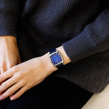 Tissot Stylist Quartz Blue Dial Blue Leather Strap Watch for Men - T159.909.16.043.00