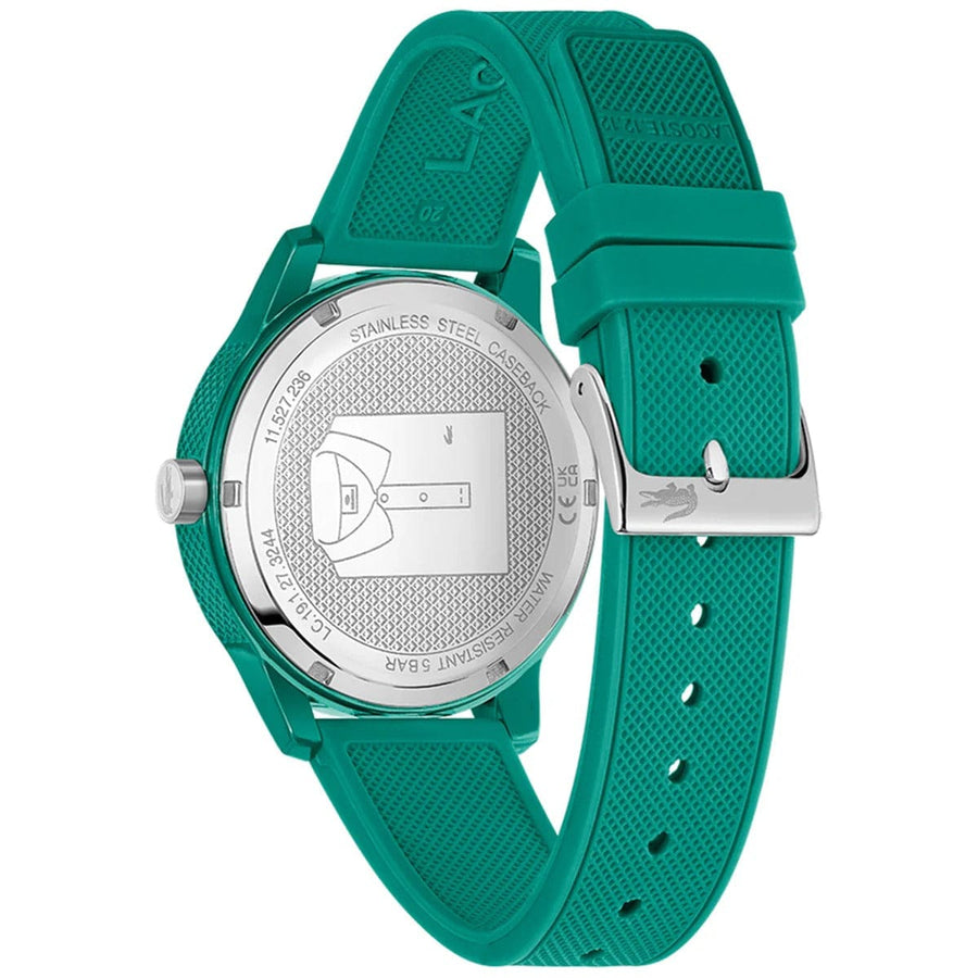 Lacoste 12.12 Cyan Green Dial Cyan Green Silicon Strap Watch for Men  - 2011192