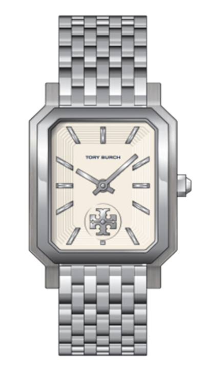 Tory Burch Robinson White Dial Silver Steel Strap Watch for Women - TBW1510