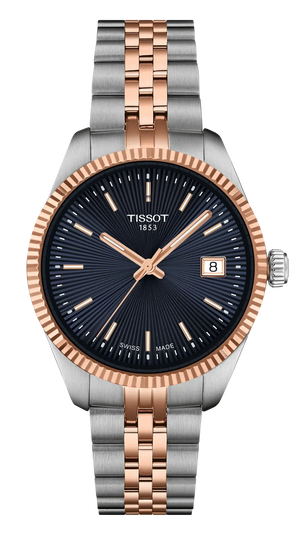 Tissot Ballade Quartz Blue Dial Two Tone Steel Strap Watch for Women - T156.210.22.041.00