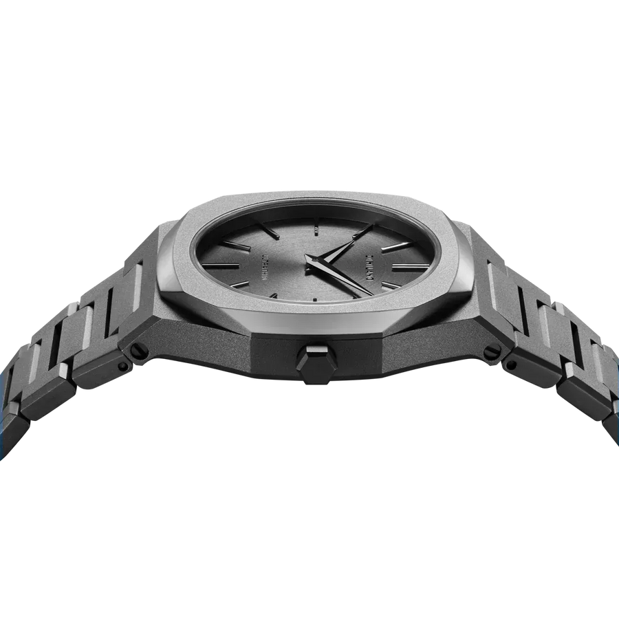 D1 Milano Ultra Thin Grey Dial Grey Steel Strap Watch for Women - D1-UTBL32