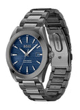 Hugo Boss Strike Blue Dial Gunmetal Grey Steel Strap Watch for Men - 1514175