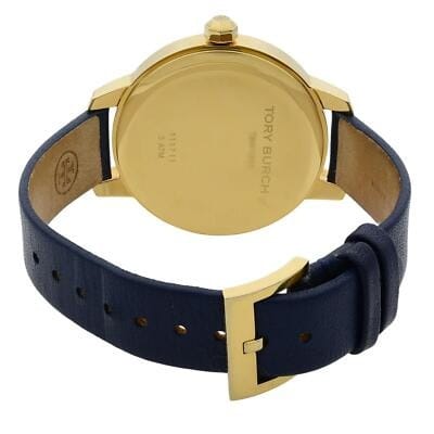 Tory Burch Collins Quartz Blue Dial Blue Leather Strap Watch for Women - TBW1203