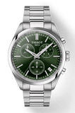 Tissot PR 100 Chronograph Green Dial Silver Steel Strap Watch for Men - T150.417.11.091.00