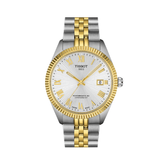 Tissot Ballade Powermatic 80 Cosc Silver Dial Two Tone Steel Strap Watch for Men - T156.408.22.033.00