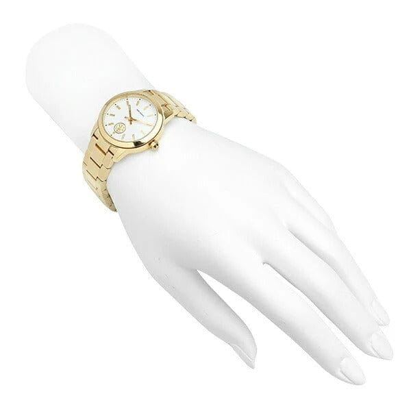 Tory Burch Collins White Dial Gold Steel Strap Watch for Women - TBW1300