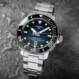 Tissot Seastar 2000 Professional Powermatic 80 Blue Dial Silver Steel Strap Watch for Men - T120.607.11.041.01