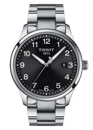 Tissot T-Sport Gent XL Black Dial Silver Steel Strap Watch for Men - T116.410.11.057.00
