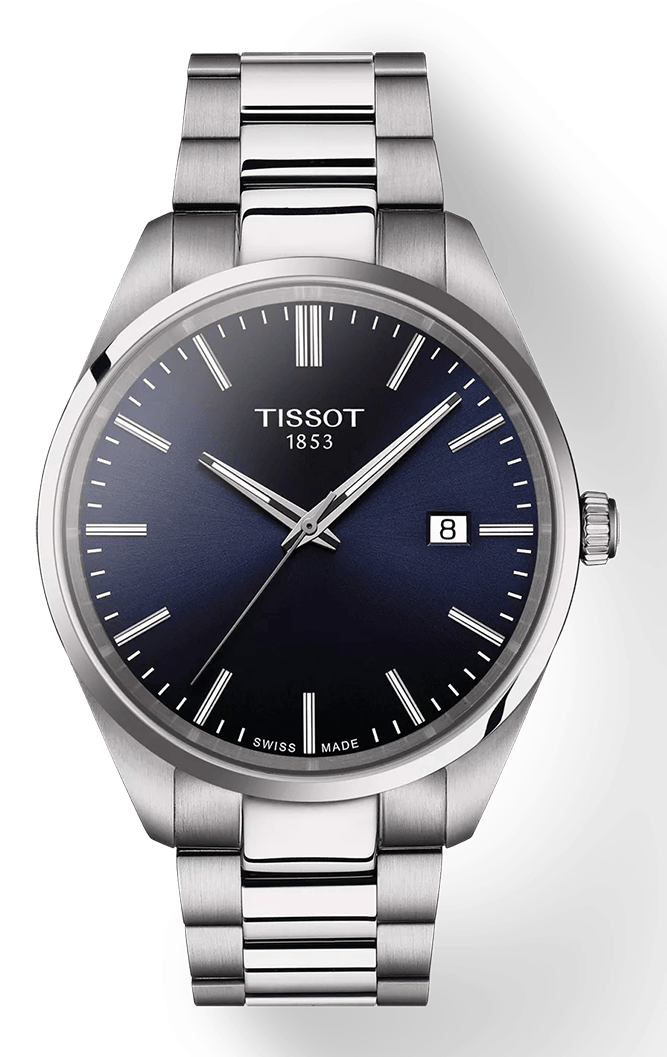 Tissot PR 100 Blue Dial Silver Steel Strap Watch for Men - T150.410.11.041.00