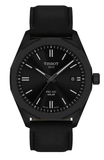 Tissot PRC 100 Solar Quartz Black Dial Black Leather Strap Watch for Men - T151.422.36.051.00