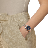 Tissot Ballade Quartz Blue Dial Two Tone Steel Strap Watch for Women - T156.210.22.041.00