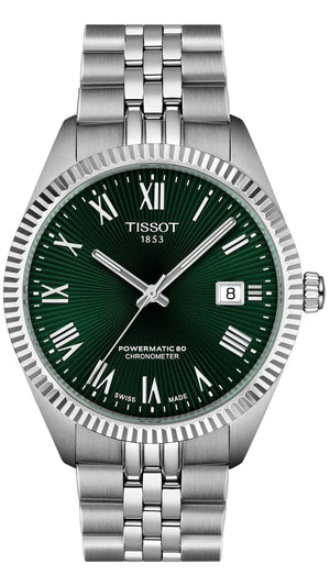Tissot Ballade Powermatic 80 COSC Green Dial Silver Steel Strap Watch for Men - T156.408.11.093.00