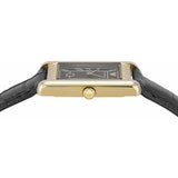 Emporio Armani Gino Black Dial Black Leather Strap Watch for Men - AR11666