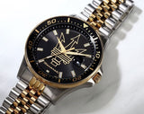 Maserati SFIDA Black Dial Two Tone Steel Strap Watch for Men - R8853140009