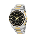 Maserati Velocità Chronograph Black Dial Two Tone Steel Strap Watch for Men - R8873652003