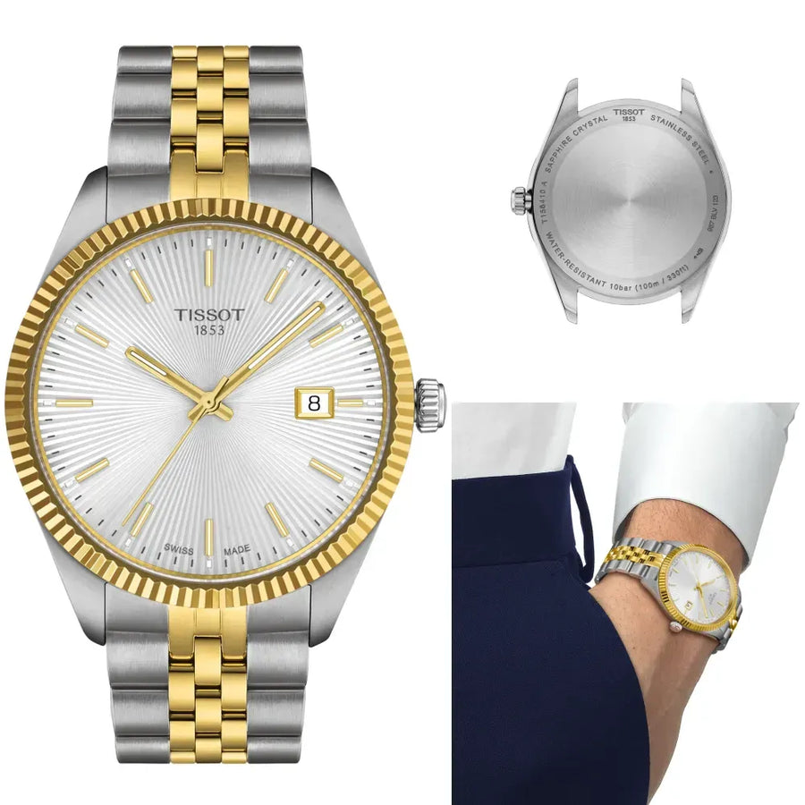 Tissot Ballade Quartz Silver Dial Two Tone Steel Strap Watch for Men - T156.410.22.031.00