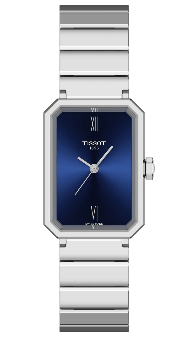 Tissot SRV Blue Dial Silver Steel Strap Watch for Women - T160.110.11.043.00