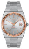 Tissot PRX Powermatic 80 18K Silver Dial Silver Steel Strap Watch for Men - T931.407.41.031.00