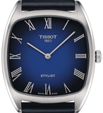 Tissot Stylist Quartz Blue Dial Blue Leather Strap Watch for Men - T159.909.16.043.00