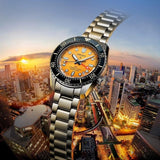Seiko Prospex The Night of Siam Limited Edition Yellow Dial Silver Steel Strap Watch for Men - SPB487J1