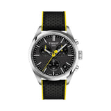 Tissot PR 100 Tour De France Chronograph Black Dial Silver Steel Strap Watch for Men - T150.417.11.051.00