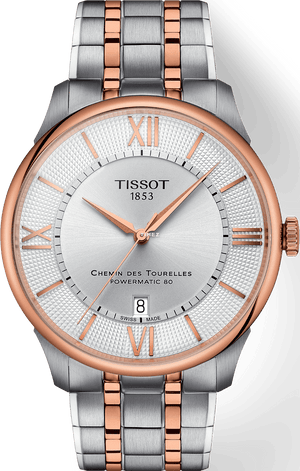 Tissot Tissot Chemin Des Tourelles Powermatic 80 Silver Dial Two Tone Steel Strap Watch for Men - T139.407.22.038.00