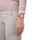 Tissot Stylist Quartz Silver Dial Brown Leather Strap Watch for Women - T159.909.16.031.00