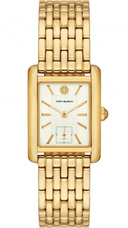 Tory Burch Eleanor White Dial Gold Steel Strap Watch for Women - TBW1060