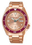 Seiko 5 Sports 55th Anniversary Limited Edition Rose Gold Dial Rose Gold Steel Strap Watch for Men - SRPK08K1