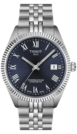 Tissot Ballade Powermatic 80 COSC Blue Dial Silver Steel Strap Watch for Men - T156.408.11.043.00
