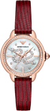 Emporio Armani Mia Mother of Pearl Dial Red Leather Strap Watch for Women - AR11646