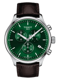 Tissot Chrono XL Classic Green Dial Brown Leather Strap Watch for Men - T116.617.16.092.00