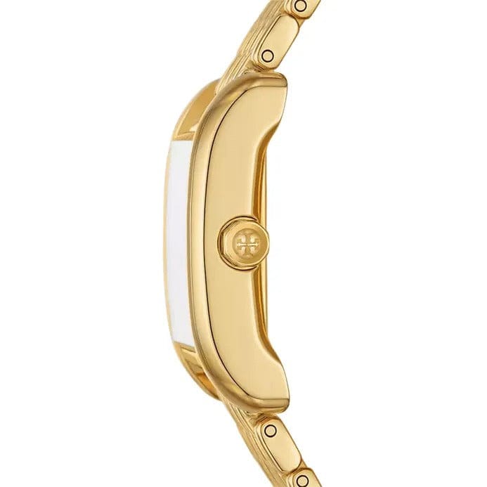 Tory Burch Eleanor Mother of Pearl Pink Dial Gold Steel Strap Watch for Women - TBW1077