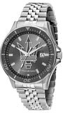 Maserati SFIDA Chronograph Grey Dial Silver Steel Strap Watch for Men - R8853140010