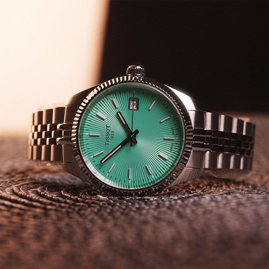 Tissot Ballade Quartz Green Dial Silver Steel Strap Watch for Women - T156.210.11.091.00