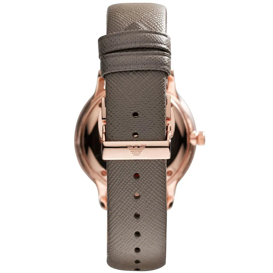 Emporio Armani Gianni Gray Dial Brown Leather Strap Watch for Men - AR1723