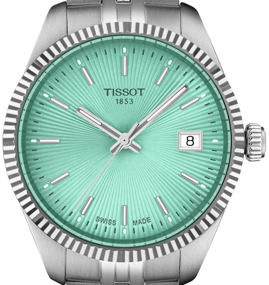 Tissot Ballade Quartz Green Dial Silver Steel Strap Watch for Women - T156.210.11.091.00