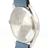 Gucci G Timeless Silver Dial Blue Leather Strap Watch for Women - YA1265039