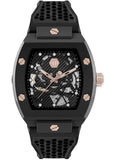 Philipp Plein The $Keleton Black Dial Black Silicone Strap Watch for Men - PWVBA0523