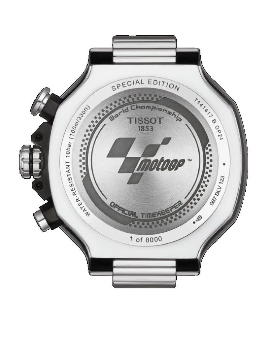 Tissot T Race Moto GP Limited Edition Chronograph Blue Dial Blue Rubber Strap Watch for Men - T141.417.17.047.00