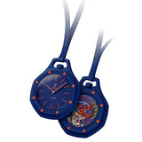 Swatch x AP Royal Pop Blue Dial Blue Leather Strap Watch for Men - Orenji Hachi