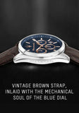 Maserati Attraction Limited Edition Chronograph Blue Dial Brown Leather Strap Watch for Men - R8851151003
