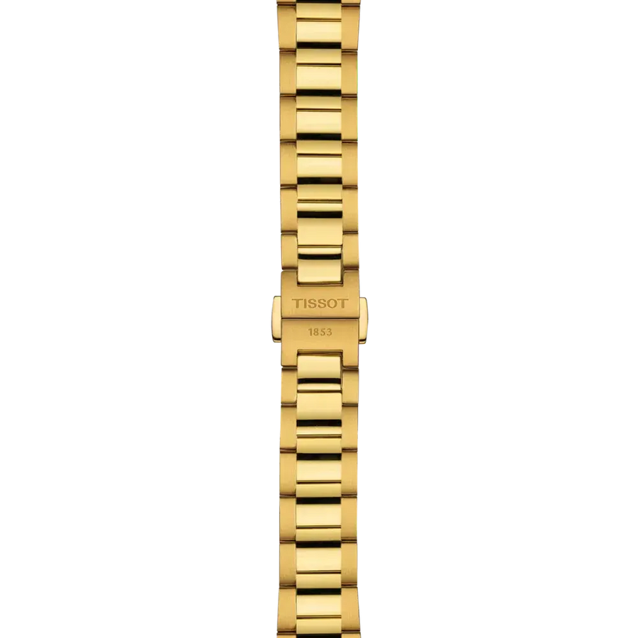 Tissot PR 100 Gold Dial Gold Steel Strap Watch for Women - T150.210.33.021.00