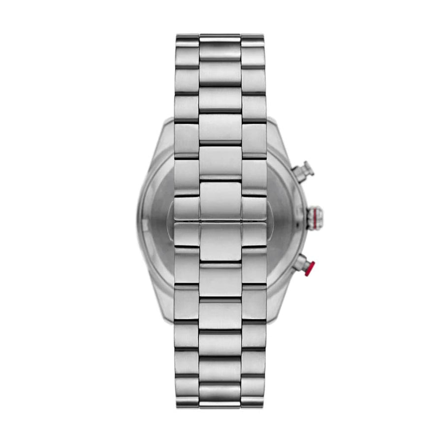 Emporio Armani Racer Chronograph Blue Dial Silver Steel Strap Watch for Men - AR11676