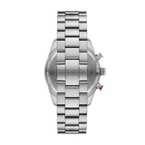 Emporio Armani Racer Chronograph Blue Dial Silver Steel Strap Watch for Men - AR11676